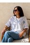 Women's Hooded Sequined Cotton Shirt 44-48 - 2