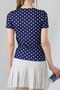 Women's Micro Digital Gathered Detailed Asymmetrical Collar Blouse - 8