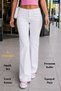 High Quality Women's 5-Pocket Low Waist Spanish Leg Skinnyfit Stretchy Jean Pants C619-White