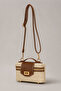Textured Gold Detailed Hand and Shoulder Bag 294 - 2