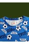 Short Sleeve Patterned Children's Pajama Set # Printed Children's Pajama Set # Football Pajamas # Laundry Room - 6