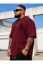 Men's Large Size Oversize Never Give up Printed T-Shirt 100% Cotton Streetwear Back Print T-Shirt - 3