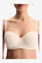 Women Lotus Pointel Cream/Pink Strapless Wired Bra - 3