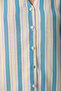 Women Ella Striped Short Sleeve Trousers Blue Set - 4