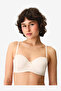 Women Lotus Essentials Cream/Pink Strapless Wired Bra