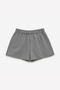 Black Gingham Women's Shorts with 2 Pockets, Comfortable Fit, Elastic Waist - 4