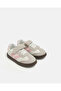 Girls White Striped Low Top Sneakers - 2