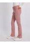 Fallon Spanish Flare Mid Waist Pink Jean Pants - 4