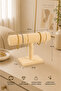 Cream / Bone Color Suede Jewelry and Bracelet Stand Organizer 23X17 cm - 2