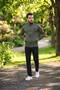 New Season Men's Ribbed Tracksuit Set, Khaki - 3