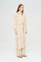Women's Floral and Leaf Embroidered Sequined Maxi Shirt - Dress - 2