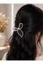 ✨ Shine Jewellery Silver Ribbon Design Metal Hair Clip
