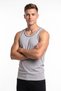 Men's 3-Piece Baby Blue Black Gray Ribbed Cotton Combed Cotton Strappy T-Shirt - 4