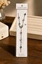 Luxurious Figured Zircon Stone Y Necklace - 2