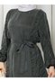 İpek Kupra Pearl Detailed Patterned Dress - 4
