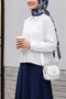 Oversized Linen Shirt with Pockets on the Back - White - 3