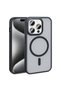 iPhone 15 Pro Max Case Magsafe Supported Camera Raised Silicone Matte Anti-Fingerprint Vrdr - 5