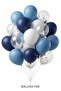 Sailor Birthday Balloon Set 20-Piece Blue Navy White Silver Confetti Party Decoration