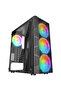 إيفرست كريست-في1، شبكي، بدون وحدة تزويد طاقة، مروحة RGB مقاس 4x12 سم، لوحة جانبية من الزجاج المقسى، ATX، هيكل ألعاب
