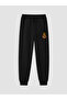 Black Galatasaray Printed Boys' Tracksuit Set - 5