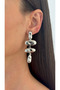 Special Series Dangle Oval Design Silver Earrings - 2