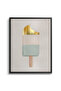 Summer Sweets Kids Wall Art | Portrait Framed Canvas Print with Gold Foil Embossed | Luxury Modern Decor for Kids Room - 2