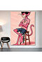 Pink Panther Wall Covering Wall Tapestry First Quality Satin Fabric Poster
