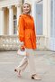 قميص برتقالي للأطفال بأزرار على شكل ياقة - 3