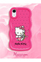 iPhone Xr Compatible Case Camera Protector Red Silicone Couple Phone Case Kitty Pattern - 2