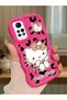 Redmi Note 12 Pro 4g Compatible Case with Camera Protector Red Silicone Couple Phone Case Kitty Pattern