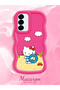 Samsung Galaxy A36 5g Compatible Case Camera Protector Red Silicone Couple Phone Case Kitty Pattern - 2