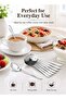 12PCS Stainless Steel Spoon Set | Mirror Finish Reusable Small Spoons | Silver Table Spoons For Tea Coffee Rice Snacks Dining Kitchen - 5