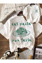 Eat Pasta Printed Unisex Oversize T-Shirt
