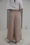 Beige Shalwar Trousers with Elastic Waist and Elasticated Cuffs - 261045 - 4