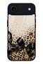 iPhone 17 Air Golden Leopard Bow Design Glossy Phone Case