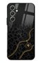 Samsung A54 Black Panther Gold Design Glossy Phone Case