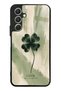 Samsung A54 Glossy Phone Case with Lucky Sage Clover Design