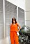 Women's Clothing Orange Imported Muslin Fabric, Basic, Layered, Loose Strap Blouse & Undershirt - 7