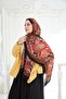 Petra Ethnic Pattern Shawl - Black Red - 5