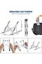 Foldable Aluminum Laptop Stand, Adjustable Height, Portable Ergonomic Riser - 2