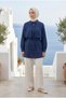 Women's Cape-Covered Lace-Up Hijab Tunic Shirt