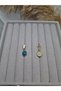 Modern Design Gold Color Blue Earrings - 3