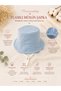 Blue Flamed Muslin Unisex Bucket Baby Kids Hat - 2