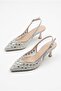 129-2603 Tulle Sequin Stone Embroidered 6 cm Heel Height Comfortable Women's Shoes - 7