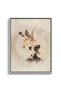 Whimsical Bunny Girl Kids Wall Art | Portrait Framed Canvas Print | Luxury Modern Decor for Kids Room - 2