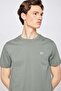 100% Cotton Regular Fit Regular Cut Crew Neck Logo Detailed T-Shirt - 2