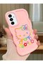 Samsung Galaxy M23 Compatible Case Camera Protector Pink Silicone Couple Phone Case Kitty Pattern