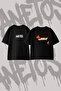 The Weeknd_6 Design Back Printed Cotton Black Oversize T-Shirt
