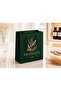 Pharmacy Cardboard Bag Gusseted Premium Forest Green (14X8X20 cm) - 10 Pieces - 2