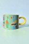 Ciao Amalfi Summer Themed Porcelain Mug 150 ml - Vacay Mode Yellow Coffee and Tea Cup - 7